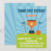 Honkbal 1e verjaardag sport thema (Voorkant / Achterkant)