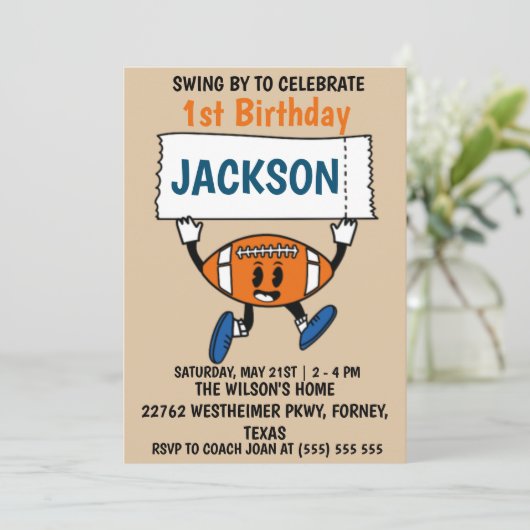 Honkbal 1e verjaardag sport thema kaart (Staand voorkant)