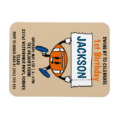 Honkbal 1e verjaardag sport thema magneet (Horizontaal)