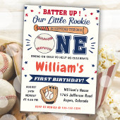 Honkbal 1e Verjaardagsfeest Batter Op Kaart