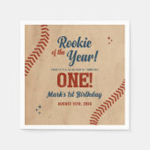 honkbal 1e verjaardagsfeestje servetten (Voorkant)