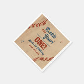 honkbal 1e verjaardagsfeestje servetten (Hoek)