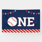 Honkbal 1e verjaardagsfeestje spandoek (Horizontaal)
