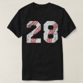  honkbal 28 Jersey Nummer Premium T-shirt (Design voorkant)