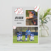 Honkbal 2 Foto Memory Mate Kaart (Staand voorkant)