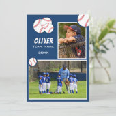 Honkbal 2 Foto Memory Mate Kaart (Staand voorkant)