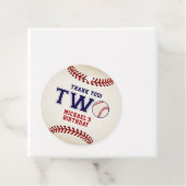 Honkbal 2e verjaardag bedankjes labels (In situ)