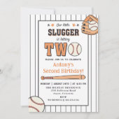 Honkbal 2e Verjaardag Rookie Party Kaart (Voorkant)