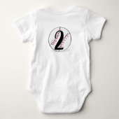 Honkbal 2e verjaardagsshirtjes voor baby romper (Achterkant)