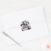 Honkbal 40e verjaardagsfeestje vierkante sticker (Envelop)