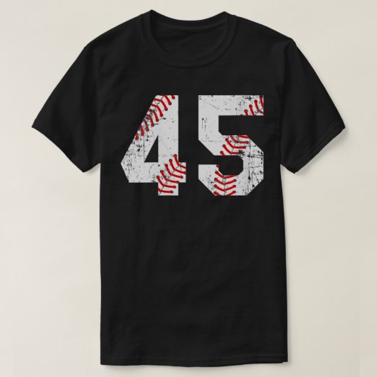 honkbal 45 Jersey T-shirt (Design voorkant)