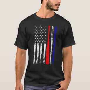 Honkbal 4 juli American Flag Patriot T-shirt