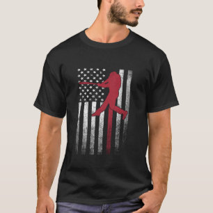 Honkbal 4 juli Amerikaanse vlag Amerikaanse jongen T-shirt