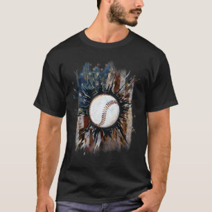 Honkbal 4 juli Mannen USA American Flag Boys T-shirt