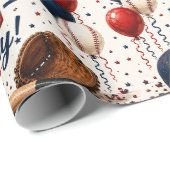Honkbal 50e verjaardag cadeaupapier (Rol Hoek)