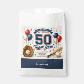 Honkbal 50e verjaardag Dank je Bedankzakje (Voorkant)