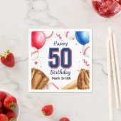 Honkbal 50ste verjaardag servet (Insitu)