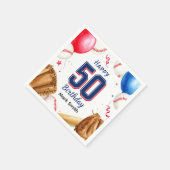Honkbal 50ste verjaardag servet (Hoek)