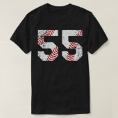  honkbal 55 Jersey Nummer Premium T-shirt (Design voorkant)