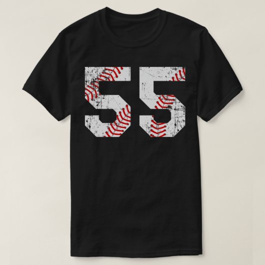 honkbal 55 Jersey Nummer Premium T-shirt (Design voorkant)