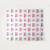 Honkbal 5e verjaardag jongens | Achtergrond stap h Wandkleed (Voorkant (horizontaal))