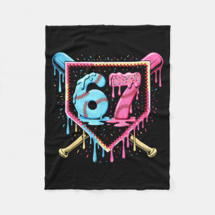 Honkbal 67 Ijsdruppel Grappig Zes Zeven Meme Bo Fleece Deken
