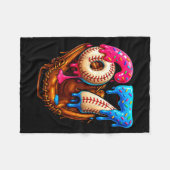 Honkbal 67 Zes Zeven Grappig 6 7 Meme Gen Alpha Me Fleece Deken (Voorkant (Horizontaal))