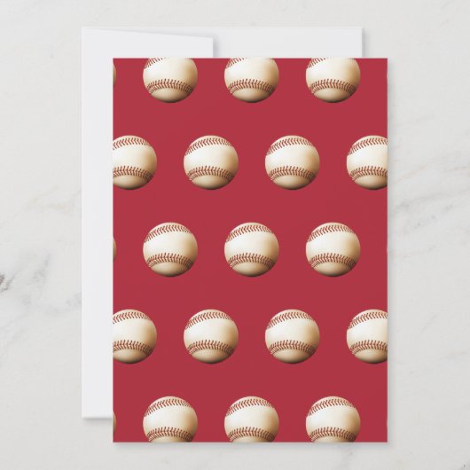 Honkbal 6e verjaardag uitnodiging (Achterkant)