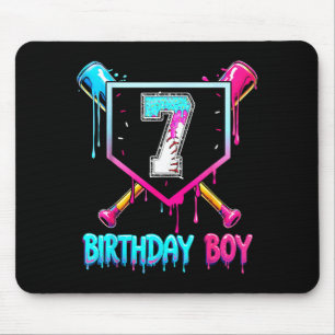 Honkbal 7 Jaar Oude Verjaardag Jongen Ijs Drip 7e Muismat
