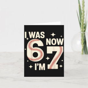 Honkbal 7e verjaardag grappig 6 7 jaar oud was 6 7 kaart