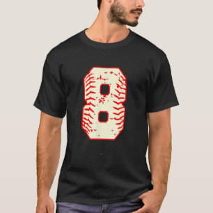 Honkbal 8th Verjaardag 8 Jaar Oud Jongen Bal Numme T-shirt