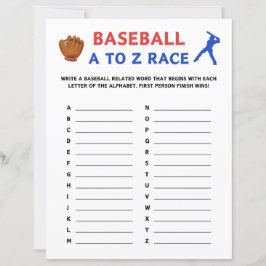 Honkbal A tot Z Race Game