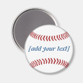 Honkbal [aangepaste tekst] magneet (Voorkant / Achterkant)