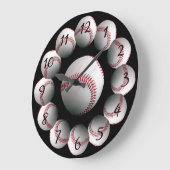Honkbal achtergrond horloge grote klok (Hoek)
