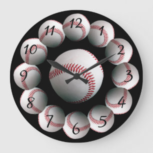 Honkbal achtergrond horloge grote klok