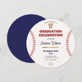 Honkbal afstudeeruitnodiging kaart (Voorkant / Achterkant)