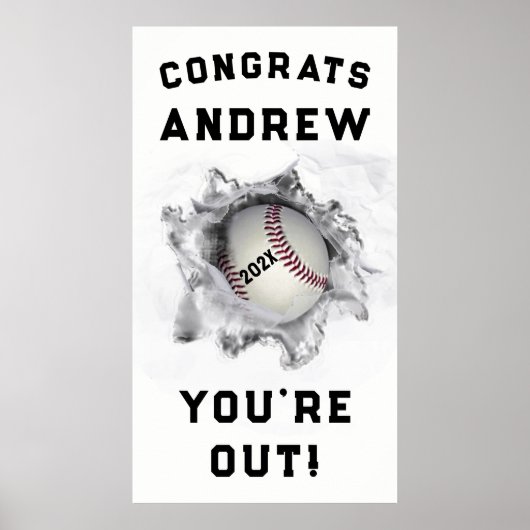 Honkbal Afstuderen 2026 Poster (Voorkant)