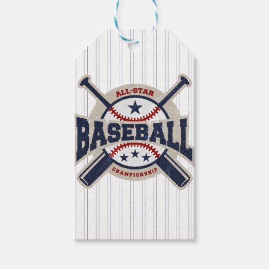 Honkbal All Star Team Sport Verjaardagsfeest Cadeaulabel (Voorkant)