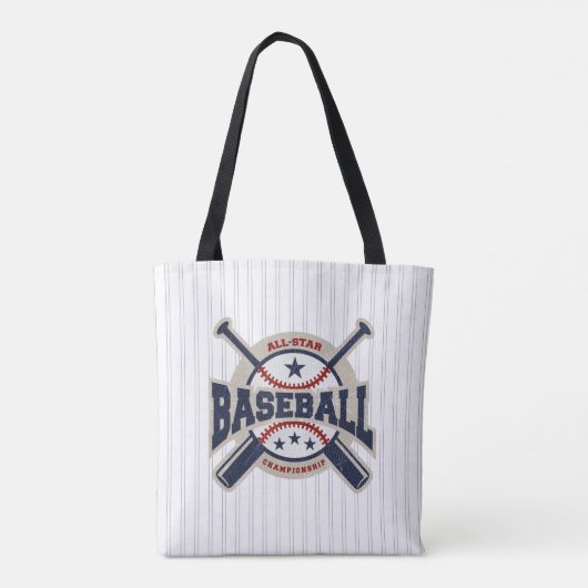 Honkbal All Star Team Sport Verjaardagsfeest Tote Bag (Achterkant)