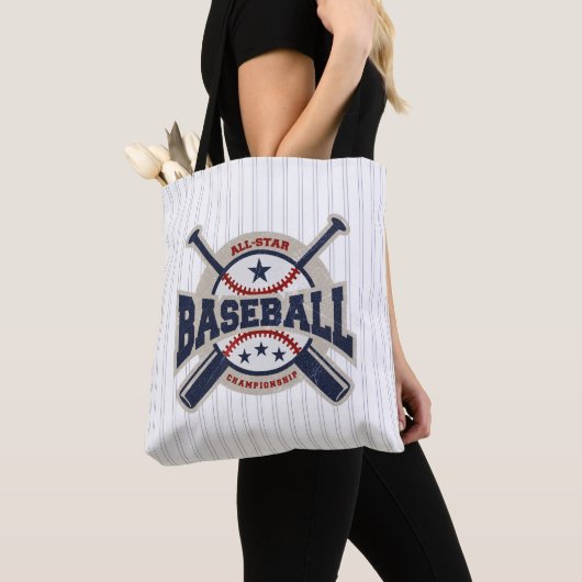 Honkbal All Star Team Sport Verjaardagsfeest Tote Bag (Dichtbij)