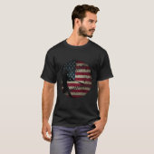honkbal amerikaanse vlag juli van 4 t-shirt (Voorkant volledig)