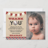 Honkbal Any Age Verjaardag Foto Bedankkaart (Voorkant)