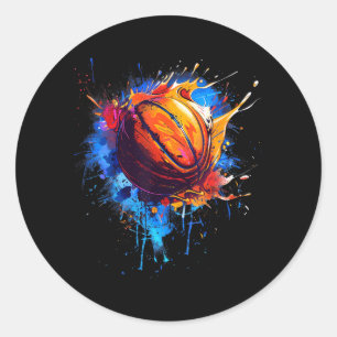 Honkbal aquarel kunstwerk tekening honkbal liefheb ronde sticker