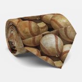 Honkbal Art Neck Draag Stropdas (Opgerold)