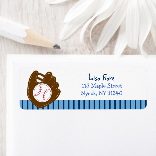 Honkbal Baby Boy Adresetiketten Etiket (Insitu)
