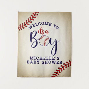 Honkbal baby shower achtergrond wandkleed