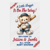 Honkbal Baby Shower Acryl Bord (Voorkant)