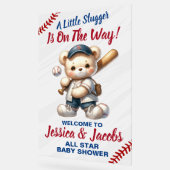 Honkbal Baby Shower Acryl Bord (Hoek)