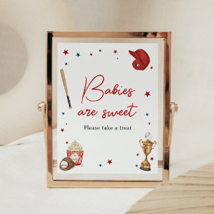 Honkbal Baby shower Baby's zijn zoet Poster