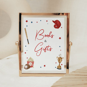 Honkbal Baby shower boeken en geschenken Poster